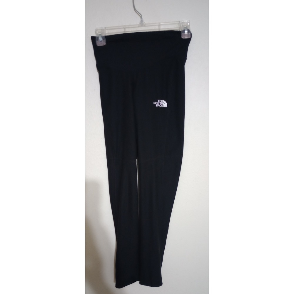 The North Face Womens Black High Waisted Ribbed Waistband Leggings XS Regular
